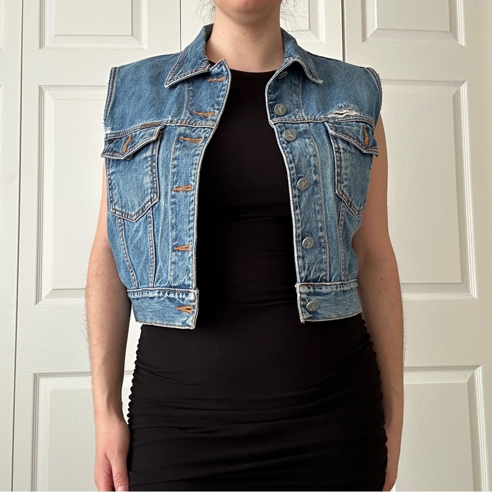 Vintage Calvin Klein denim jacket vest